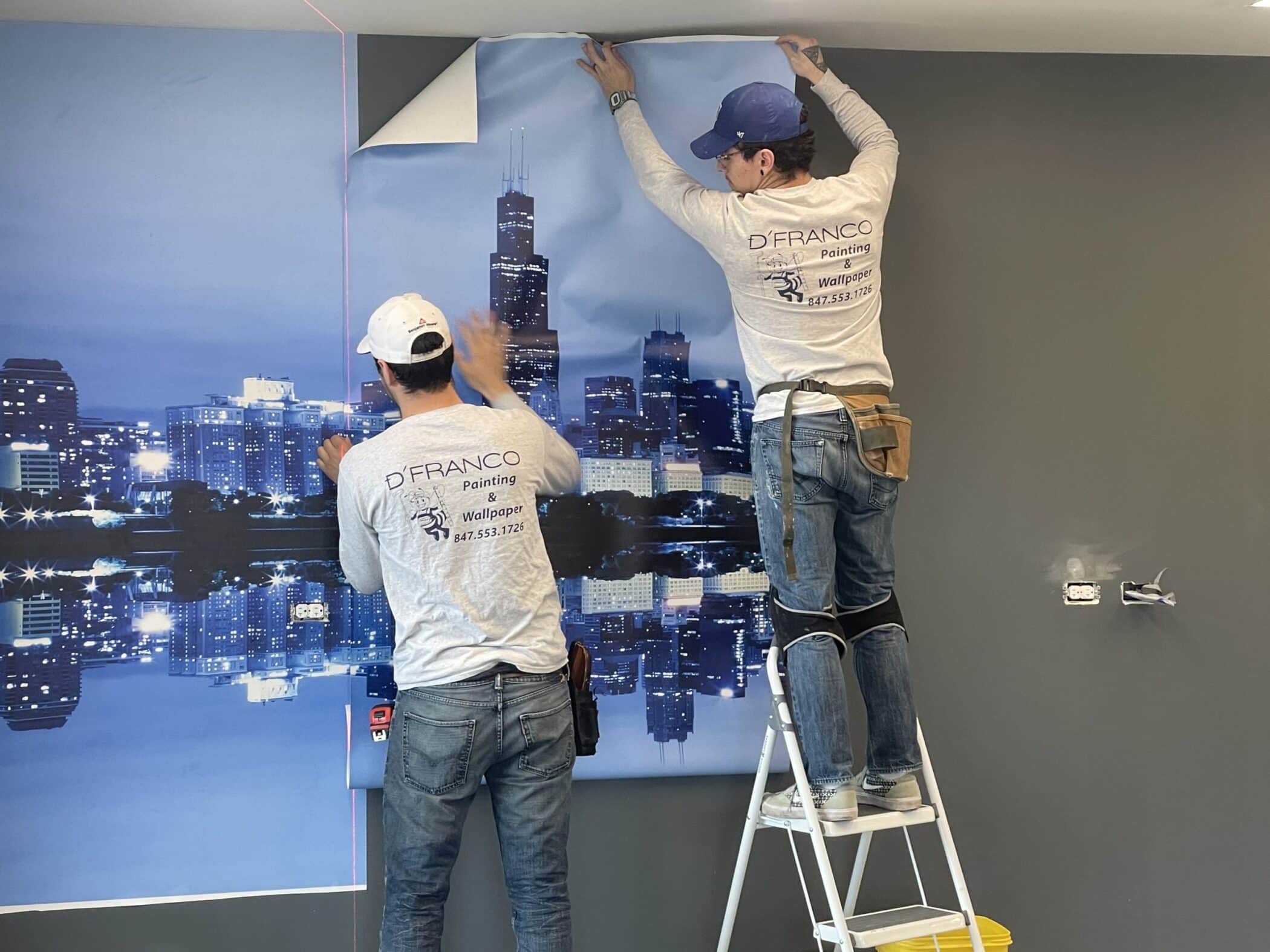 Ceiling Wallpaper Design Installation